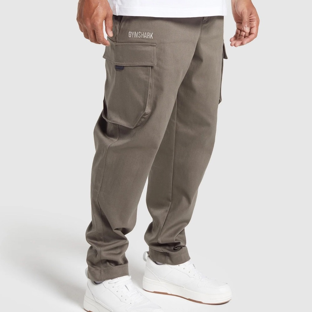 Rare New Rest Day Woven Cargo Pants Camo Brown Gymshark Mens Size XL